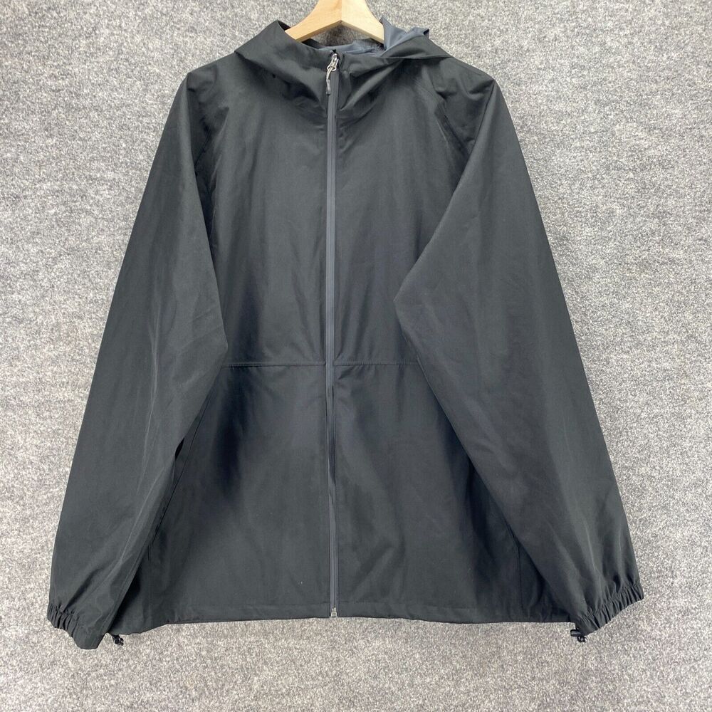 32 Degrees Windbreaker Jacket Unisex Adults XL Black Full Zip Hooded